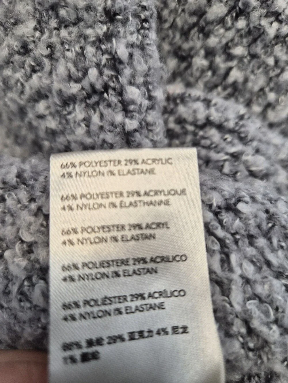 Free People BFF Sweater S Grey Cowl Neck Oversized Cozy Cabin Boho Distressed